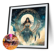 Load image into Gallery viewer, AB Diamond Painting - Full Round - Moon dreamcatcher goddess (40*40CM)
