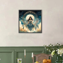 Load image into Gallery viewer, AB Diamond Painting - Full Round - Moon dreamcatcher goddess (40*40CM)
