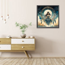 Load image into Gallery viewer, AB Diamond Painting - Full Round - Moon dreamcatcher goddess (40*40CM)
