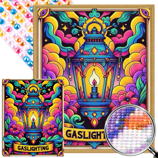 AB Diamond Painting - Full Round - Colored gas lamp (40*50CM)