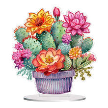 Load image into Gallery viewer, Acrylic Special Shape Cactus Flower 5D DIY Diamond Painting Desktop Ornaments
