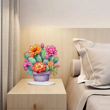 Load image into Gallery viewer, Acrylic Special Shape Cactus Flower 5D DIY Diamond Painting Desktop Ornaments
