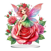Load image into Gallery viewer, Acrylic Special Shape Rose Fairy 5D DIY Diamond Painting Desktop Ornaments
