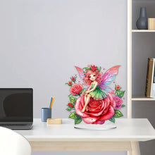 Load image into Gallery viewer, Acrylic Special Shape Rose Fairy 5D DIY Diamond Painting Desktop Ornaments

