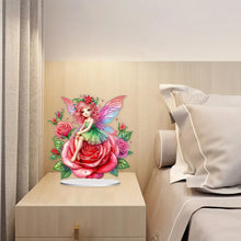 Load image into Gallery viewer, Acrylic Special Shape Rose Fairy 5D DIY Diamond Painting Desktop Ornaments
