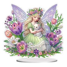Load image into Gallery viewer, Acrylic Special Shape Tulip Fairy 5D DIY Diamond Painting Desktop Ornaments
