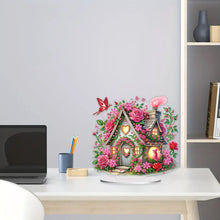 Load image into Gallery viewer, Acrylic Special Shape Rose Cottage 5D DIY Diamond Painting Desktop Ornaments
