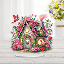 Load image into Gallery viewer, Acrylic Special Shape Rose Cottage 5D DIY Diamond Painting Desktop Ornaments
