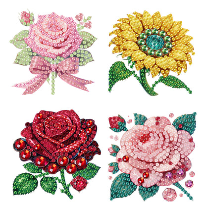 4Pcs Diamond Painting Brooch Diamond Painting Pins DIY Diamond Pins Party Favors