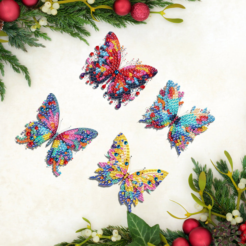 4Pcs Diamond Painting Brooch Diamond Painting Pins DIY Diamond Pins Party Favors