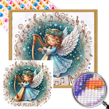 Load image into Gallery viewer, AB Diamond Painting - Full Round - Harp music angel (50*45CM)
