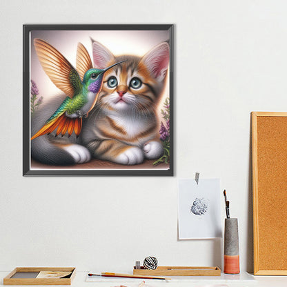 Diamond Painting - Full Round - Hummingbird Cat (40*40CM)