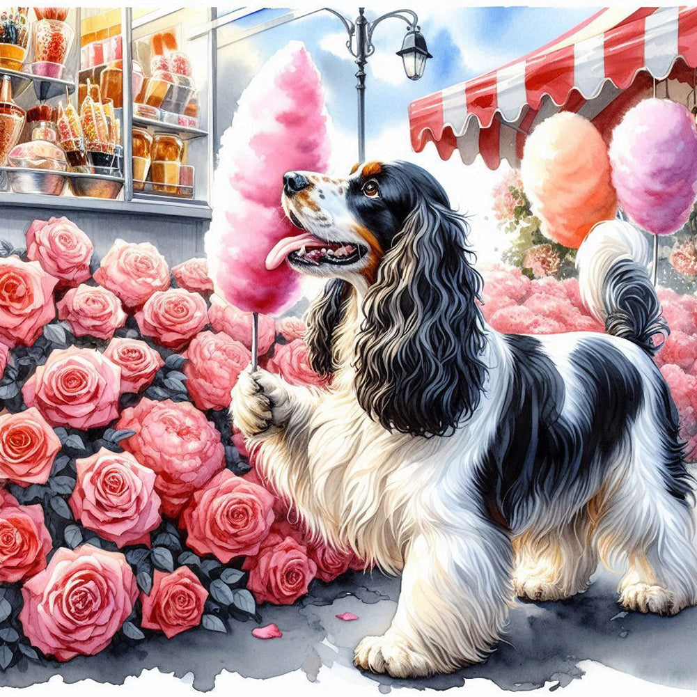 Diamond Painting - Full Round - Marshmallow Cocker Spaniel (40*40CM)