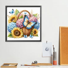 Load image into Gallery viewer, Diamond Painting - Full Round - Sunflower Hydrangea Butterfly (40*40CM)
