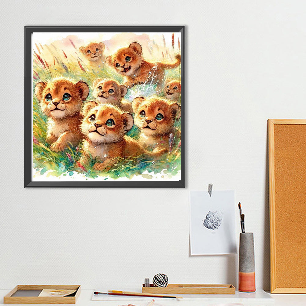 Diamond Painting - Full Round - Lions (40*40CM)