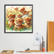 Load image into Gallery viewer, Diamond Painting - Full Round - Lions (40*40CM)
