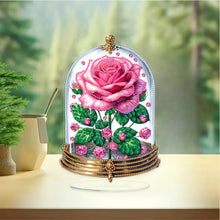 Load image into Gallery viewer, Acrylic Special Shape Pink Rose Diamond Painting Desktop Ornament for Girlfriend
