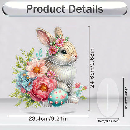 Acrylic Special Shape Easter Rabbit Diamond Painting Desktop Ornaments