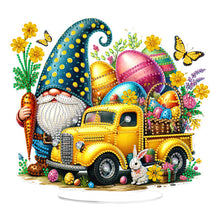 Load image into Gallery viewer, Acrylic Special Shape Easter Truck Diamond Painting Desktop Ornaments Kit
