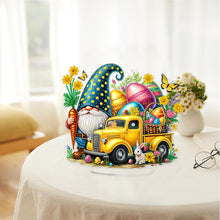 Load image into Gallery viewer, Acrylic Special Shape Easter Truck Diamond Painting Desktop Ornaments Kit
