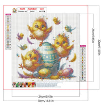 Load image into Gallery viewer, Diamond Painting - Full Round - Easter chicks (30*30CM)
