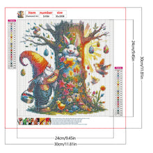 Load image into Gallery viewer, Diamond Painting - Full Round - Easter gnome painting (30*30CM)
