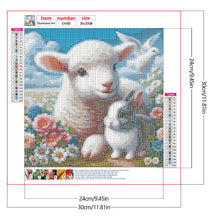 Load image into Gallery viewer, Diamond Painting - Full Round - Easter sheep and rabbits (30*30CM)
