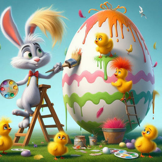 Diamond Painting - Full Round - Easter bunny (30*30CM)