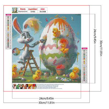 Diamond Painting - Full Round - Easter bunny (30*30CM)