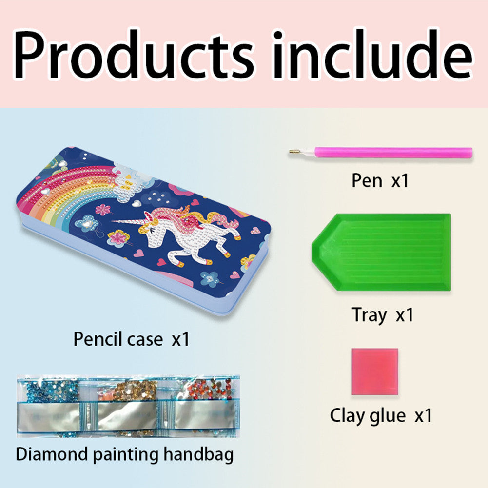 Diamond Painting Pencil Case DIY Diamond Painting Stationery Case for Art Crafts