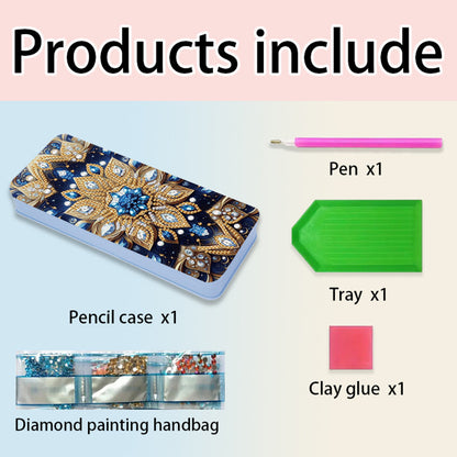 Diamond Painting Pencil Case DIY Diamond Painting Stationery Case for Art Crafts