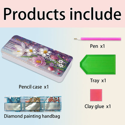 Diamond Painting Pencil Case DIY Diamond Painting Stationery Case for Art Crafts