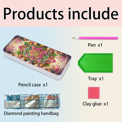 Diamond Painting Pencil Case DIY Diamond Painting Stationery Case for Art Crafts