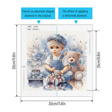 Load image into Gallery viewer, Diamond Painting - Partial Special Shaped - Cute Kids (30*30CM)
