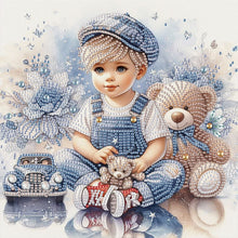 Load image into Gallery viewer, Diamond Painting - Partial Special Shaped - Cute Kids (30*30CM)
