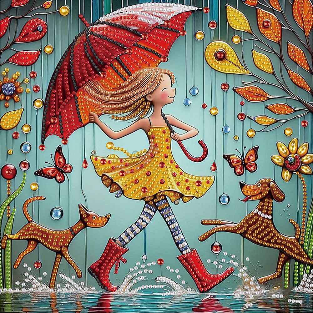 Diamond Painting - Partial Special Shaped - Cute Kids (30*30CM)