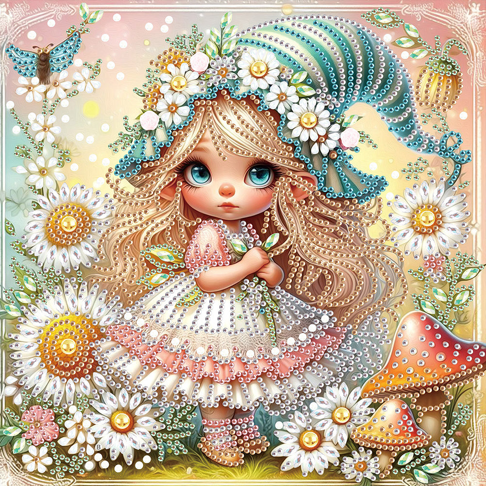 Diamond Painting - Partial Special Shaped - Cute Kids (30*30CM)