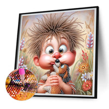 Load image into Gallery viewer, Diamond Painting - Partial Special Shaped - Cute Kids (30*30CM)
