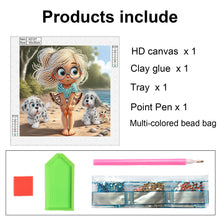 Load image into Gallery viewer, Diamond Painting - Partial Special Shaped - Cute Kids (30*30CM)
