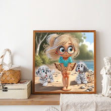 Load image into Gallery viewer, Diamond Painting - Partial Special Shaped - Cute Kids (30*30CM)
