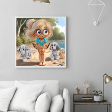 Load image into Gallery viewer, Diamond Painting - Partial Special Shaped - Cute Kids (30*30CM)
