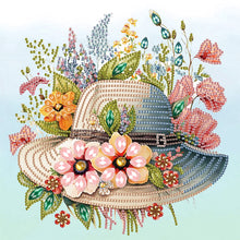 Load image into Gallery viewer, Diamond Painting - Partial Special Shaped - Flower Hat (30*30CM)
