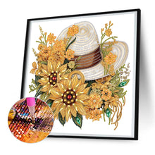 Load image into Gallery viewer, Diamond Painting - Partial Special Shaped - Flower Cowboy Hat (30*30CM)
