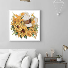 Load image into Gallery viewer, Diamond Painting - Partial Special Shaped - Flower Cowboy Hat (30*30CM)
