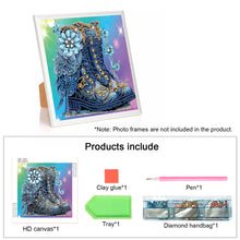 Load image into Gallery viewer, Diamond Painting - Partial Special Shaped - Flower Boots (30*30CM)
