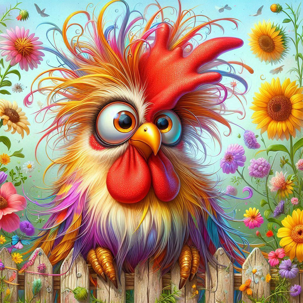 Diamond Painting - Full Round - Easter Rooster (30*30CM)