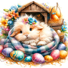 Load image into Gallery viewer, Diamond Painting - Full Round - Easter White Rabbit Eggs (30*30CM)
