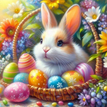 Diamond Painting - Full Round - Easter Bunny Eggs (30*30CM)