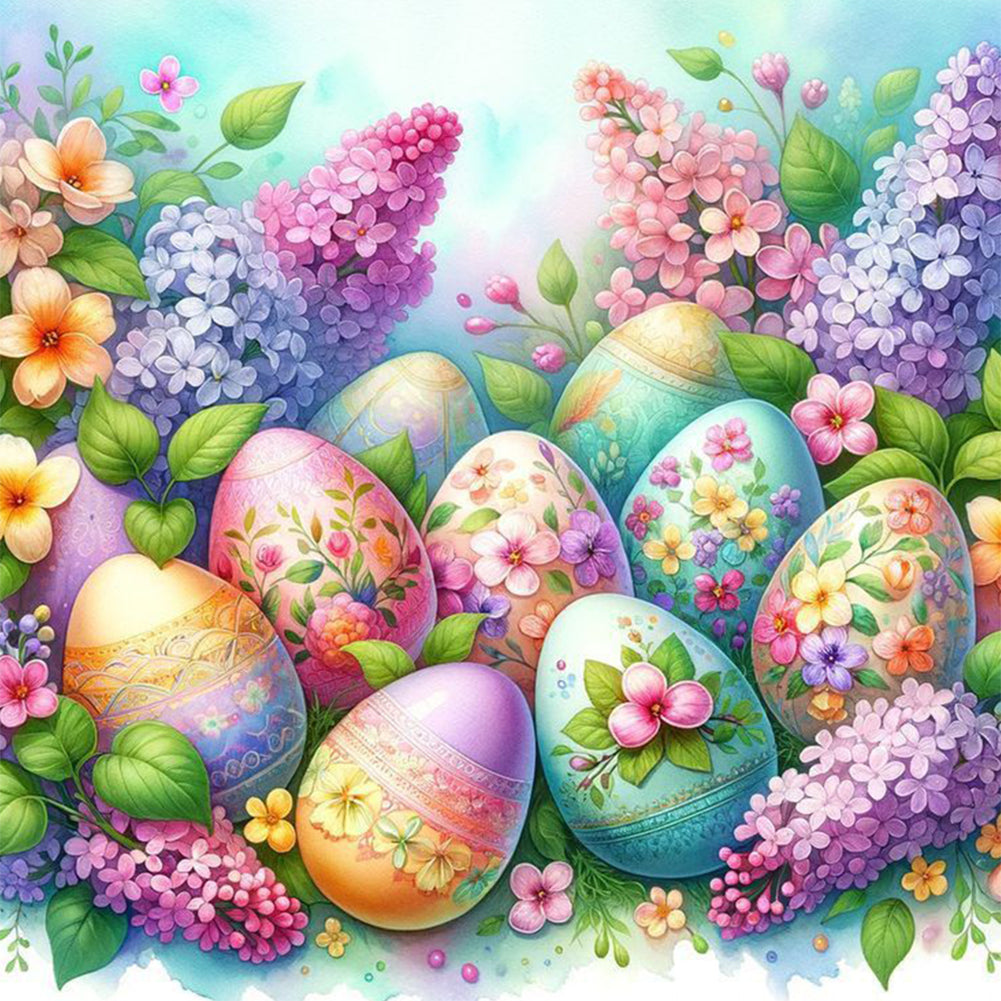 Diamond Painting - Full Round - Easter Lavender Eggs (30*30CM)