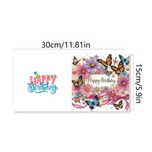 Load image into Gallery viewer, 6Pcs Flower Birthday Rhinestone Painting Card Kit Diamond Painting Greeting Card
